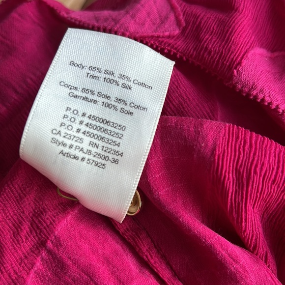 Le Fou by Wilfred - size medium - fuchsia pink statement blouse - Picture 8 of 9
